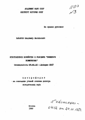 Автореферат по истории на тему 'Крестьянское хозяйство в условиях "военного коммунизма"'