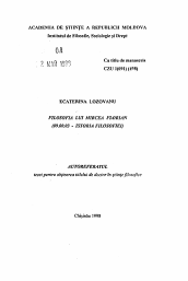 Автореферат по философии на тему 'Filosofia lui vircea florian'