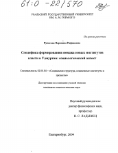 Диссертация по социологии на тему 'Специфика формирования имиджа новых институтов власти в Удмуртии: социологический аспект'