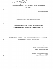 Диссертация по филологии на тему 'Языковые единицы со значением меры в функционально-семантическом аспекте'