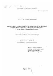 Диссертация по истории на тему 'Социально-экономическая деятельность земских учреждений Пензенского края в 1865-1917 гг.'
