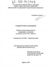 Диссертация по филологии на тему 'Языковая актуализация концепта изменение состояния на примере модели Verb-Adjective'