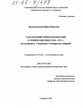 Диссертация по истории на тему 'Сельскохозяйственная кооперация в Среднем Поволжье в 1906-1917 гг.'