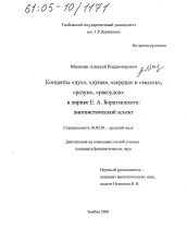 Диссертация по филологии на тему 'Концепты "дух", "душа", "сердце" и "мысль", "разум", "рассудок" в лирике Е.А. Боратынского'