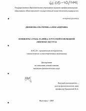 Диссертация по филологии на тему 'Концепты "стыд" и "вина" в русской и немецкой лингвокультурах'