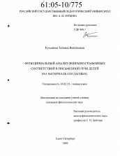 Диссертация по филологии на тему 'Функциональный анализ фонемно-графемных соответствий в письменной речи детей'