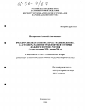 Диссертация по истории на тему 'Государственная политика и частная инициатива как факторы развития транспортной системы Дальнего Востока России'