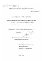 Диссертация по филологии на тему 'Функционально-когнитивный потенциал глаголов речи в русском и английском языках'