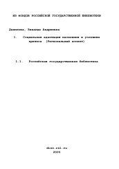 Диссертация по социологии на тему 'Социальная адаптация населения в условиях кризиса'