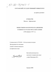 Диссертация по истории на тему 'Общественно-политическое движение в Южном Зауралье при капитализме, 1861 - февраль 1917 г.'