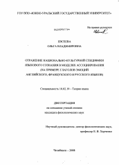 Диссертация по филологии на тему 'Отражение национально-культурной специфики языкового сознания в моделях ассоциирования'