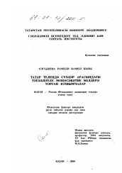 Диссертация по филологии на тему 'Аффиксы как средства выражения конкретизирующих отношений в татарском языке'