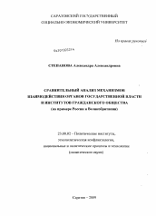 Диссертация по политологии на тему 'Сравнительный анализ механизмов взаимодействия органов государственной власти и институтов гражданского общества'