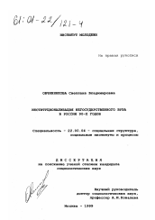 Диссертация по социологии на тему 'Институционализация негосударственного вуза в России 90-х годов'