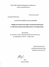 Диссертация по филологии на тему 'Морфологические категории: антропоцентрический и лингвокультурологический аспекты интерпретации'