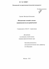 Диссертация по филологии на тему 'Обозначение эмоций в языке'