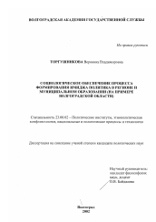 Диссертация по политологии на тему 'Социологическое обеспечение процесса формирования имиджа политика в регионе и муниципальном образовании'