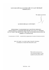 Диссертация по социологии на тему 'Проблемы становления метакорпоративного менеджмента в новой рыночной отрасли'