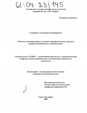 Диссертация по политологии на тему 'Местное самоуправление в условиях демократического транзита'